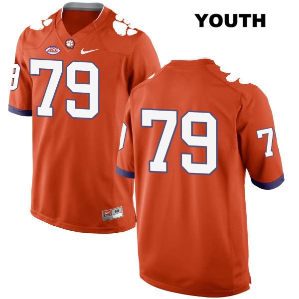 Youth Clemson Tigers #79 Jackson Carman Stitched Orange Authentic Style 2 Nike No Name NCAA College Football Jersey SIV8146UL
